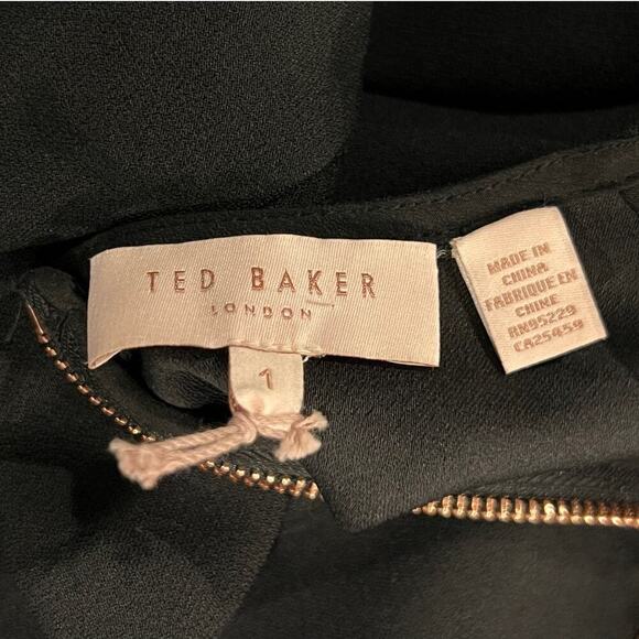 Ted Baker London Juula Waterfall-Sleeve Top Size 1 - Picture 5 of 7